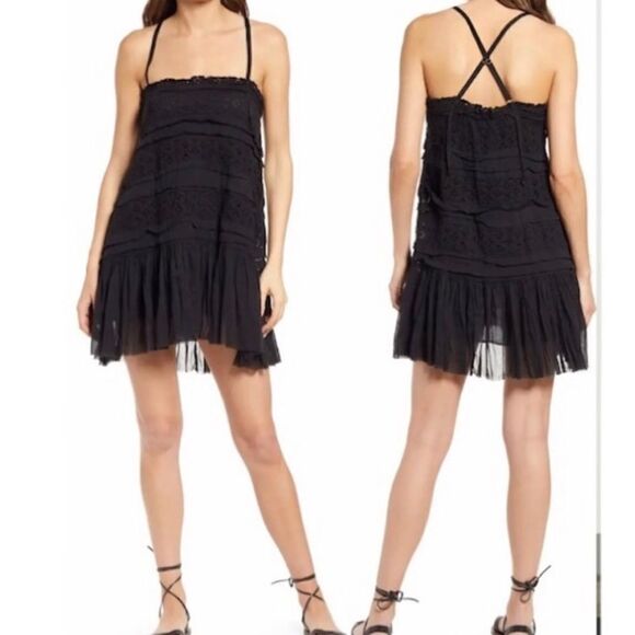 NWOT Free People Shailee crochet lace dress - Picture 1 of 8